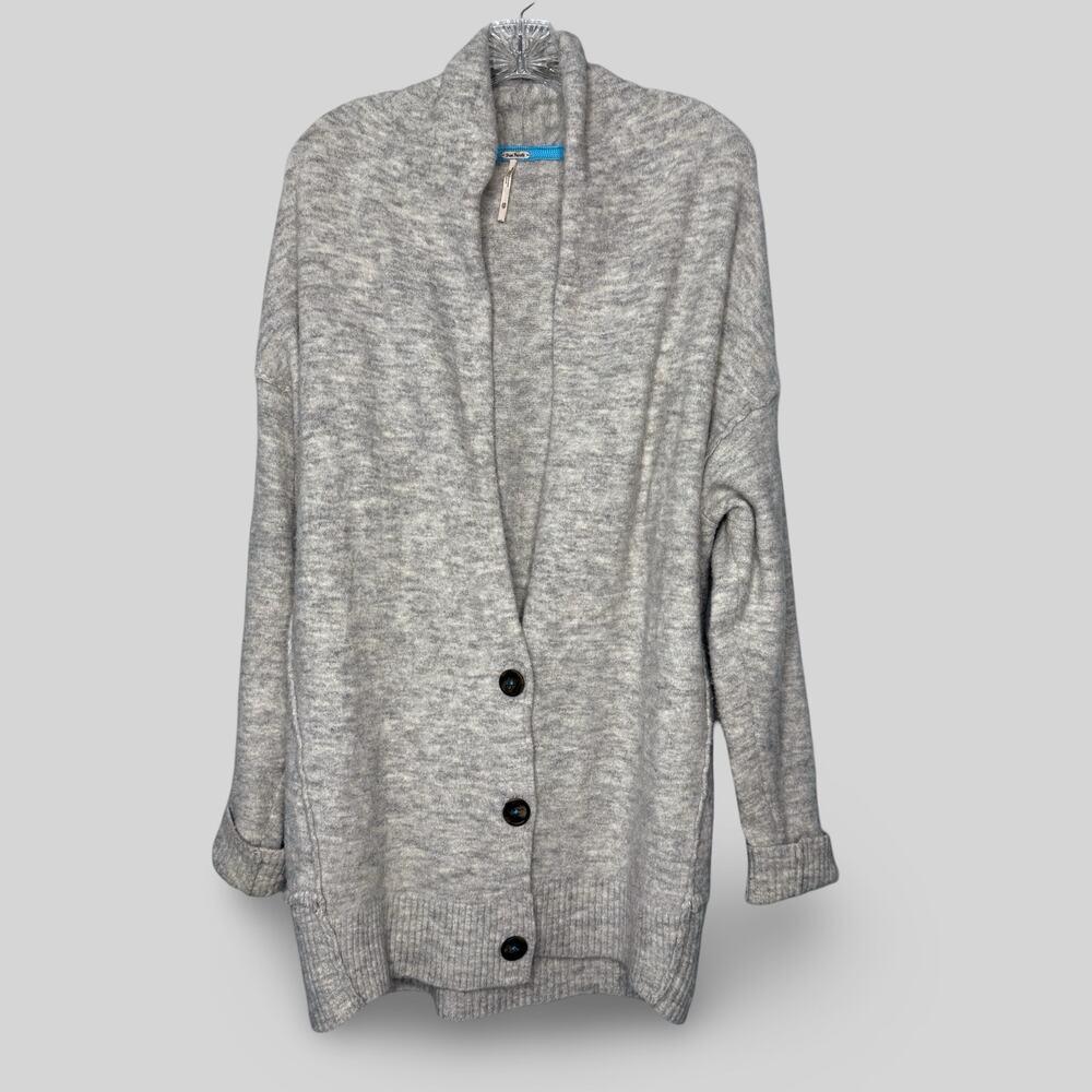 Free People Oversized Gray Cardigan Sweater